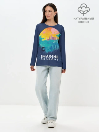 Лонгслив женский. Хлопок / Imagine Dragons