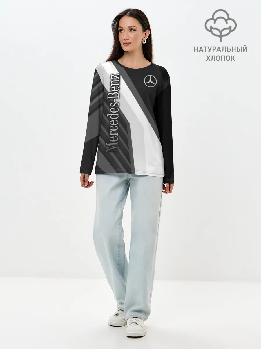Лонгслив женский. Хлопок / Mercedes-Benz