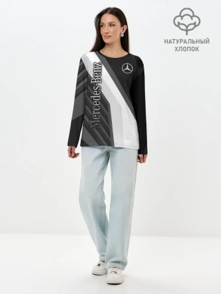 Лонгслив женский. Хлопок / Mercedes-Benz