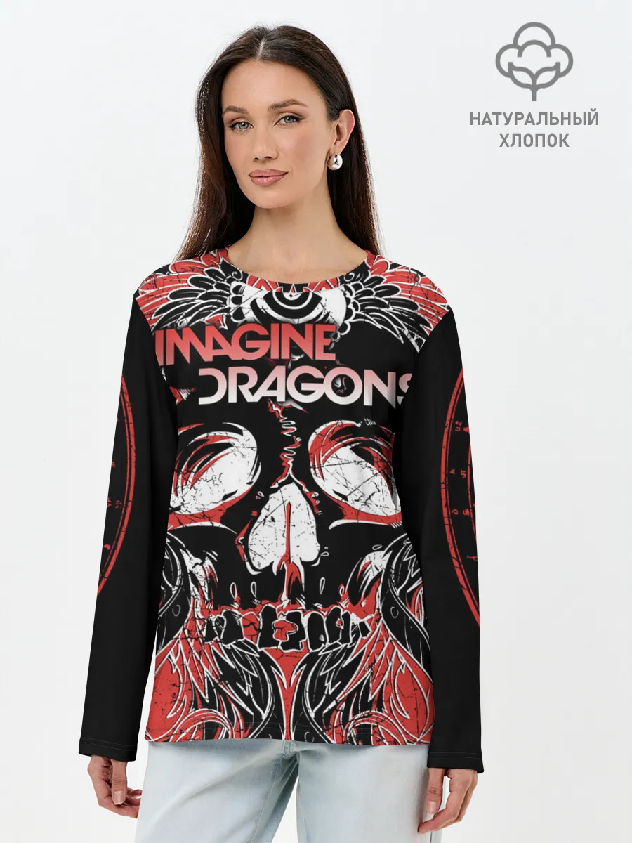 Лонгслив женский. Хлопок / Imagine Dragons