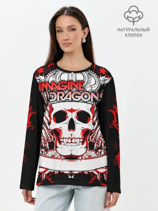 Лонгслив женский. Хлопок / Imagine Dragons