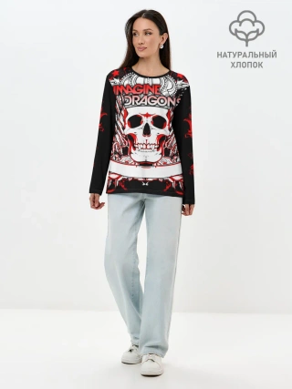 Лонгслив женский. Хлопок / Imagine Dragons