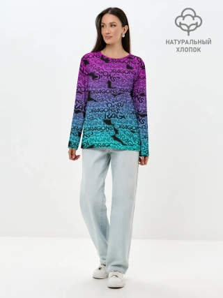 Лонгслив женский. Хлопок / Imagine Dragons