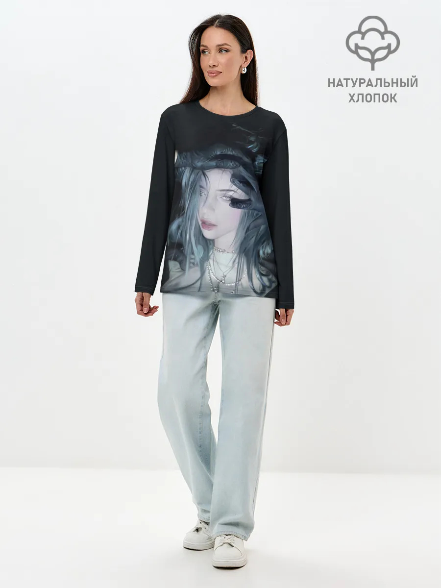 Лонгслив женский. Хлопок / BILLIE EILISH
