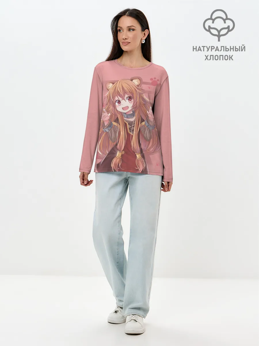 Лонгслив женский. Хлопок / Raphtalia