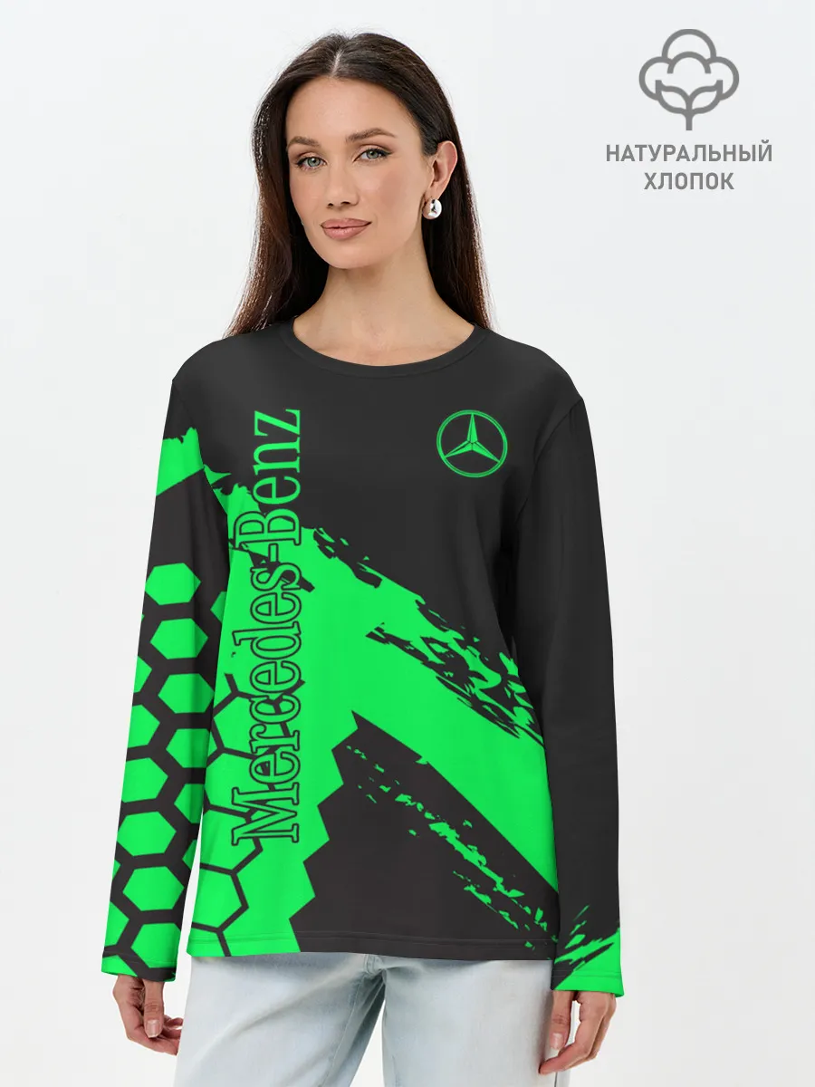 Лонгслив женский. Хлопок / Mercedes-Benz