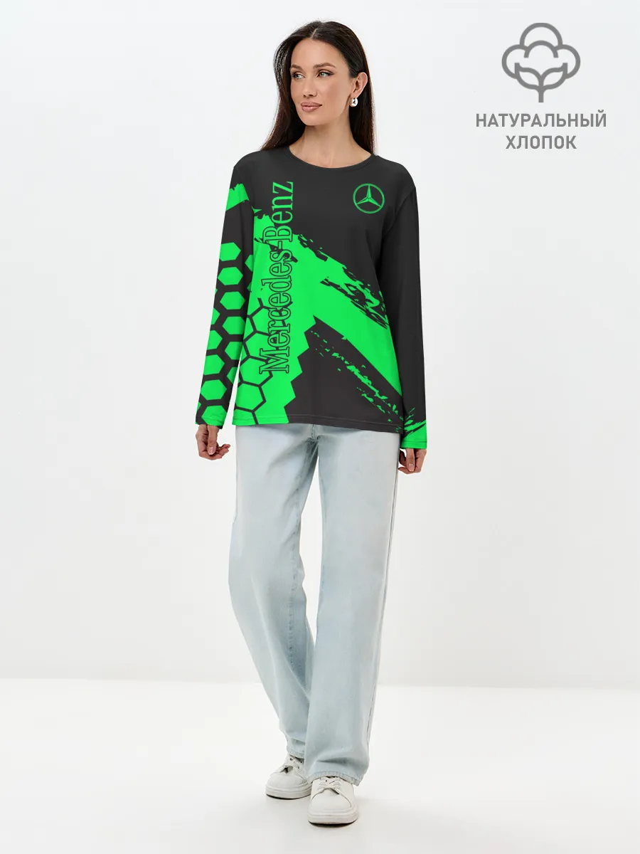 Лонгслив женский. Хлопок / Mercedes-Benz