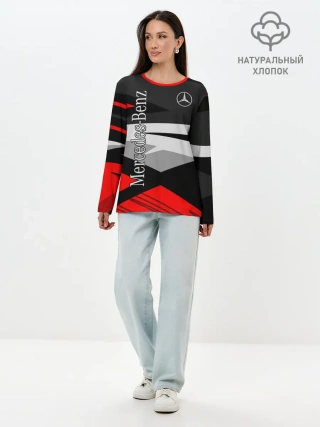 Лонгслив женский. Хлопок / Mercedes-Benz