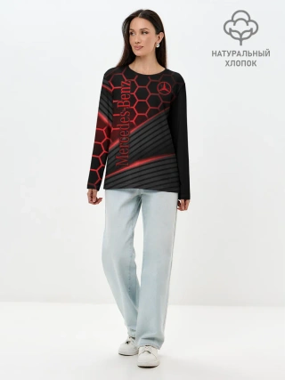 Лонгслив женский. Хлопок / Mercedes-Benz