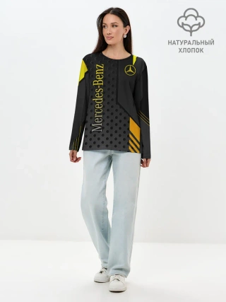 Лонгслив женский. Хлопок / Mercedes-Benz