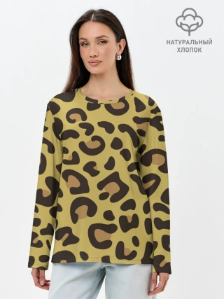 Лонгслив женский. Хлопок / Я гепард