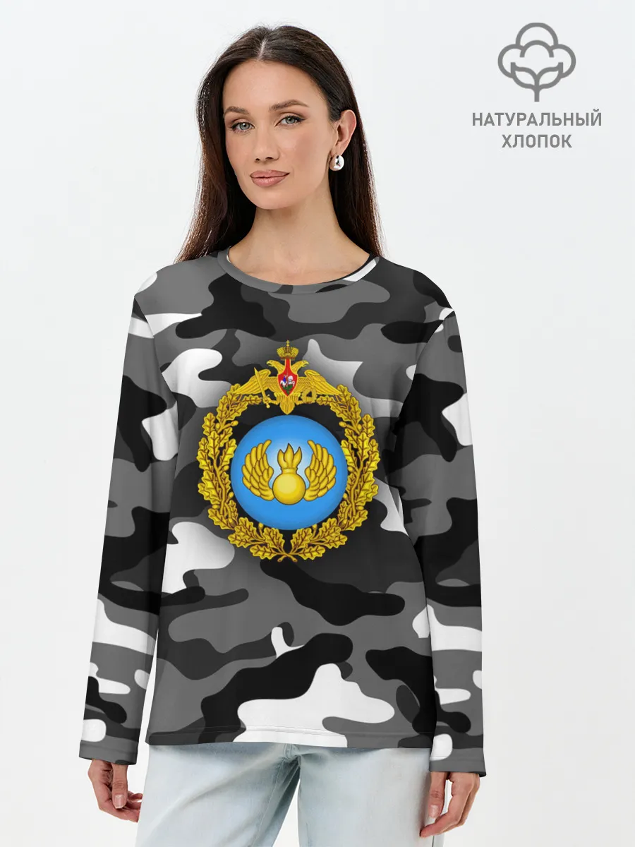 Лонгслив женский. Хлопок / ВДВ