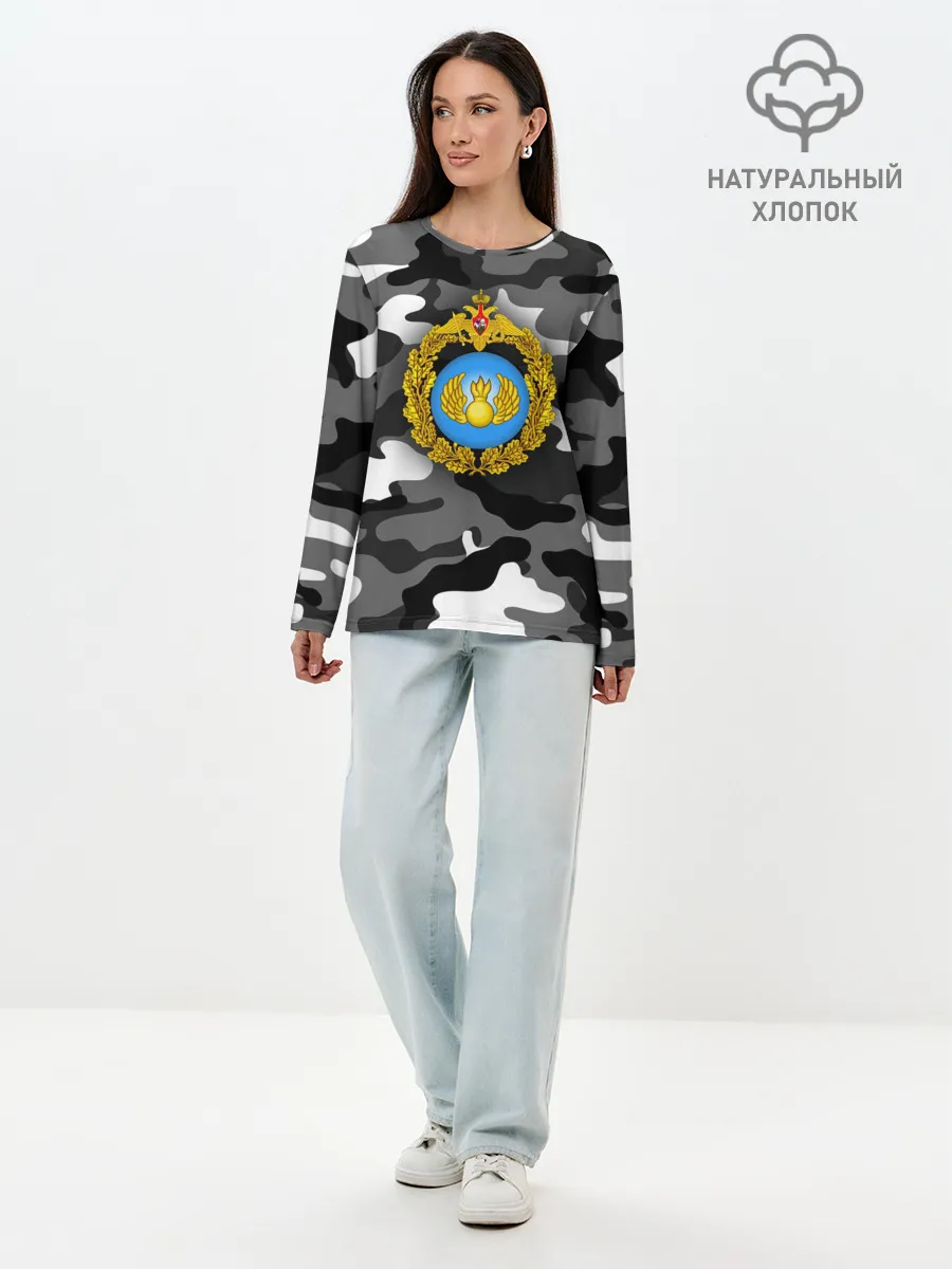 Лонгслив женский. Хлопок / ВДВ