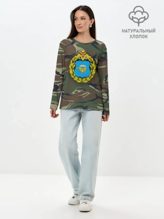 Лонгслив женский. Хлопок / ВДВ