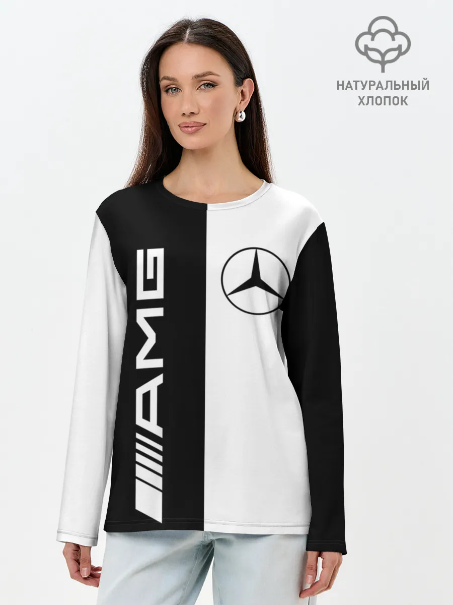 Лонгслив женский. Хлопок / MERCEDES AMG | МЕРСЕДЕС