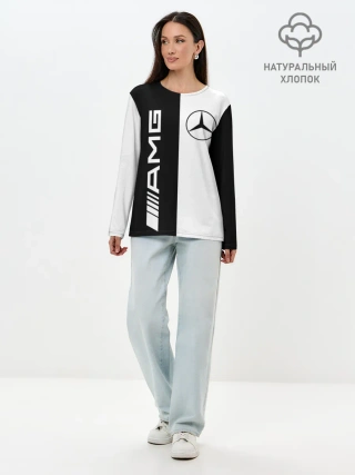 Лонгслив женский. Хлопок / MERCEDES AMG | МЕРСЕДЕС