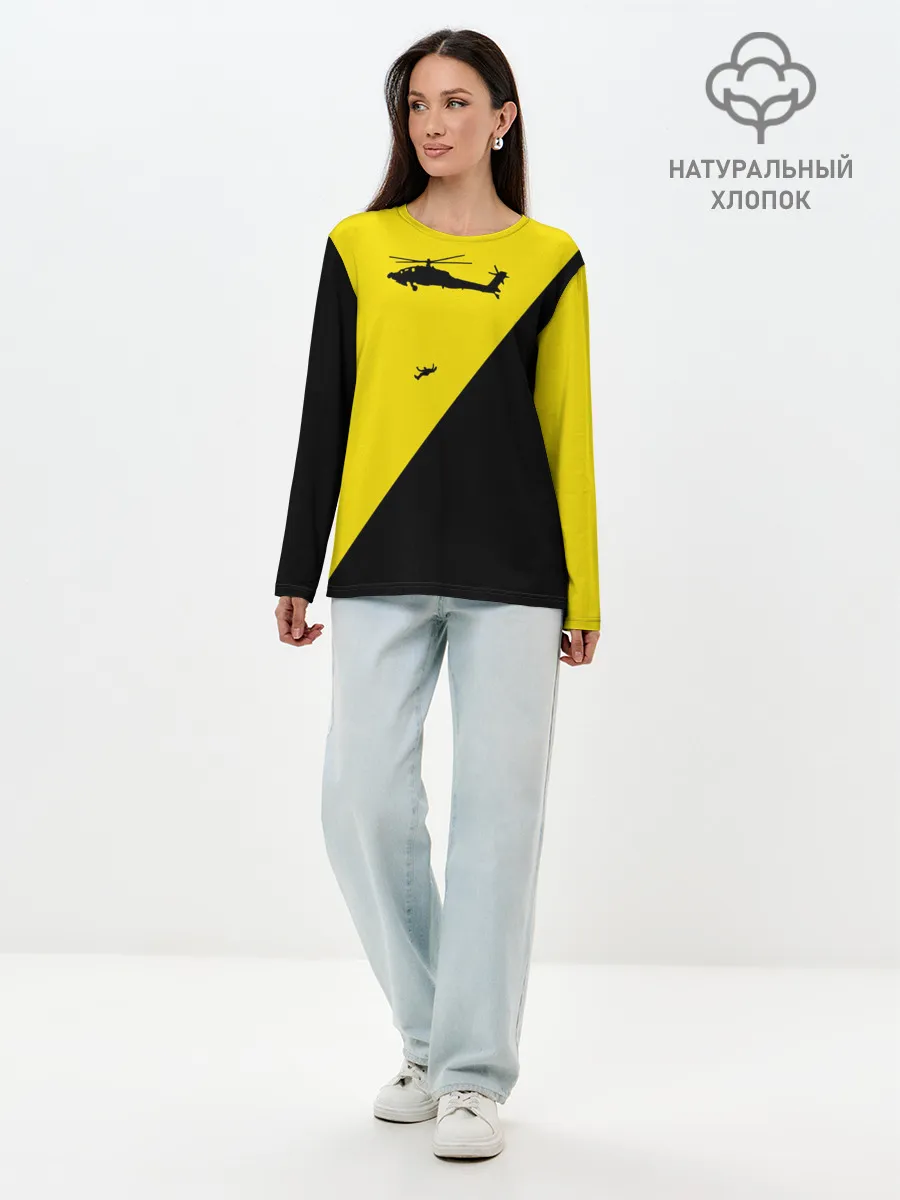 Лонгслив женский. Хлопок / Вертолет Пиночета