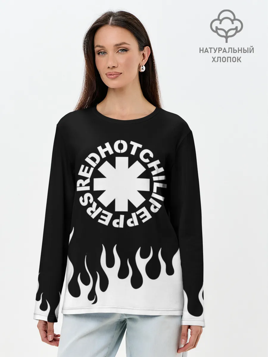 Лонгслив женский. Хлопок / Red Hot Chili Peppers