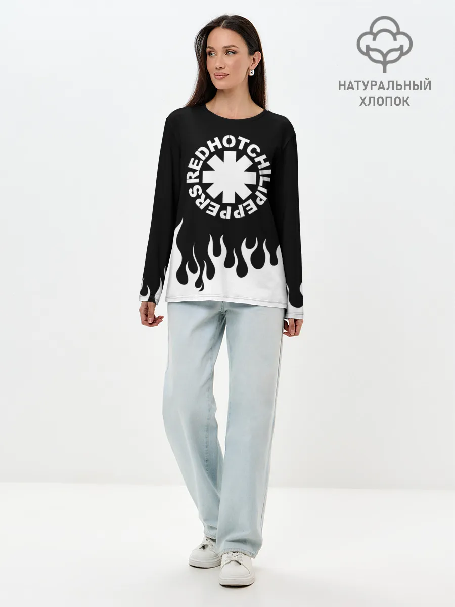 Лонгслив женский. Хлопок / Red Hot Chili Peppers