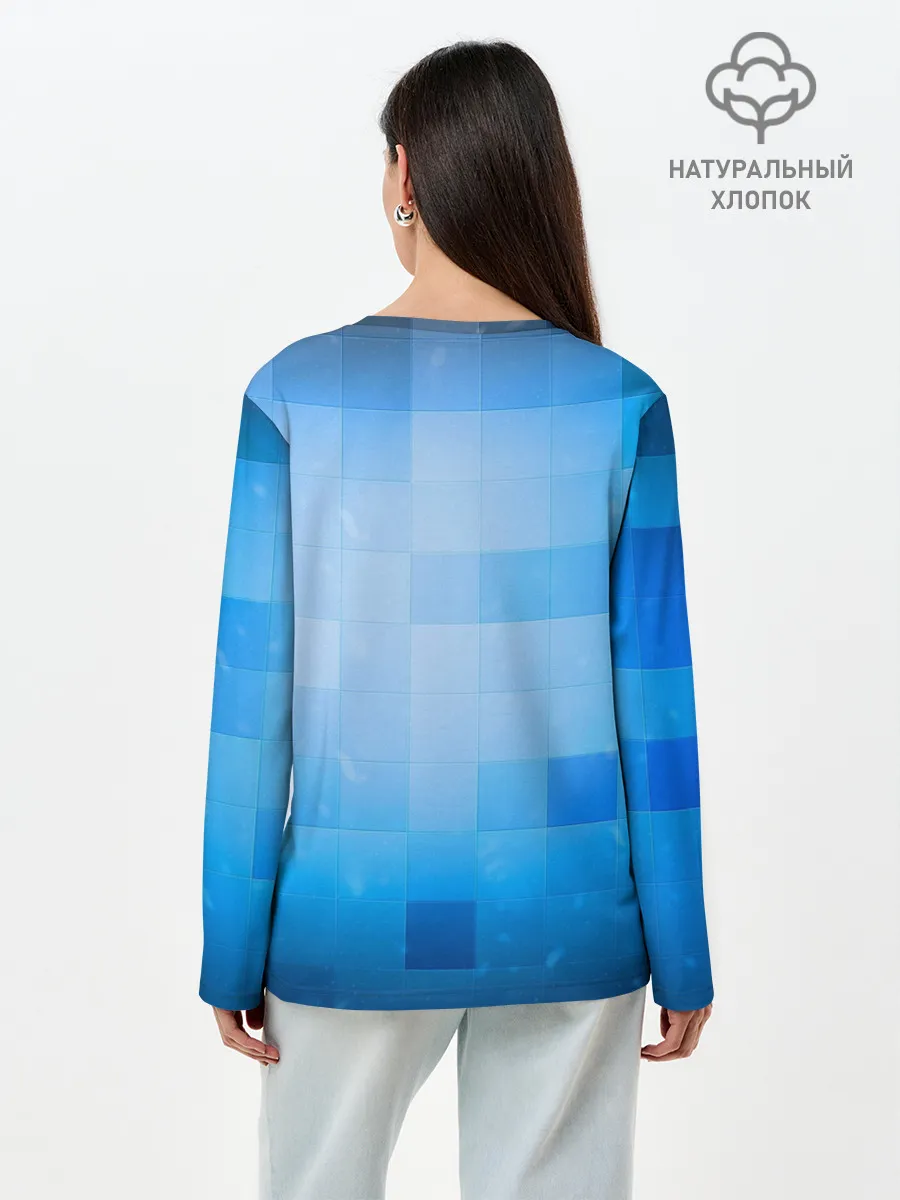 Лонгслив женский. Хлопок / Minecraft / Майнкрафт