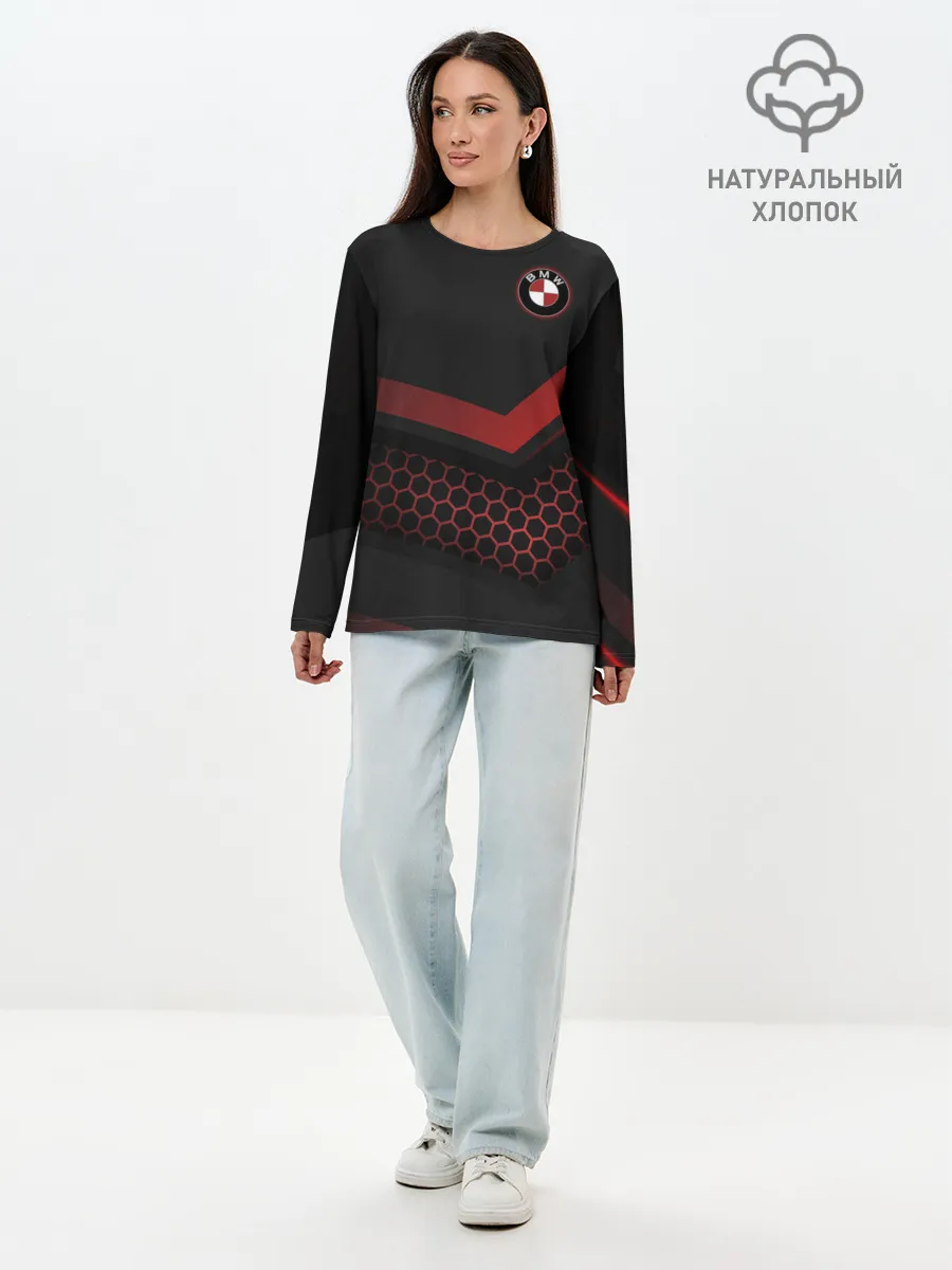 Лонгслив женский. Хлопок / BMW
