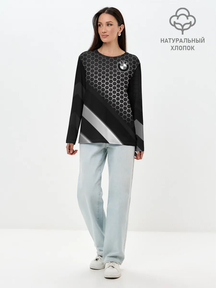 Лонгслив женский. Хлопок / BMW
