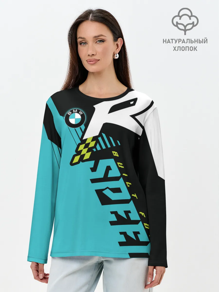Лонгслив женский. Хлопок / BMW