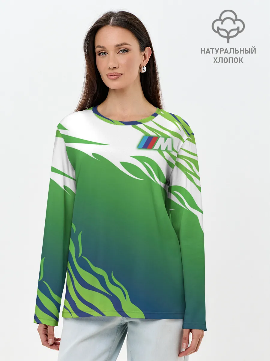 Лонгслив женский. Хлопок / BMW