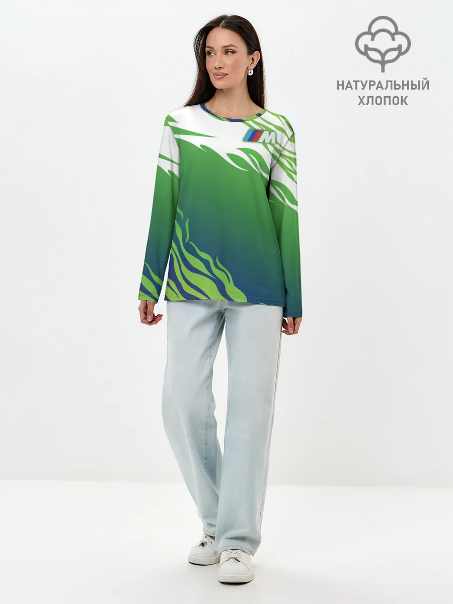 Лонгслив женский. Хлопок / BMW