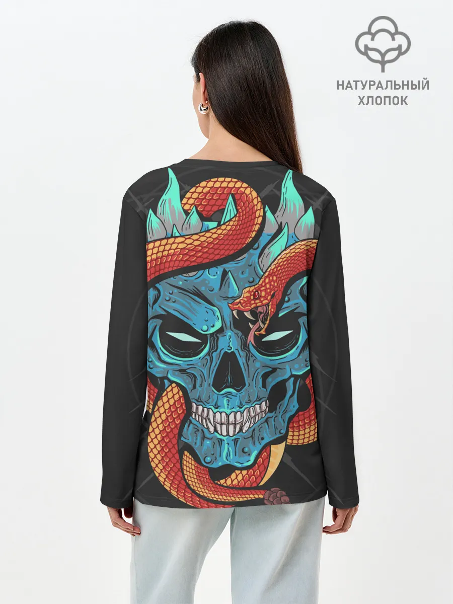 Лонгслив женский. Хлопок / Iron Maiden