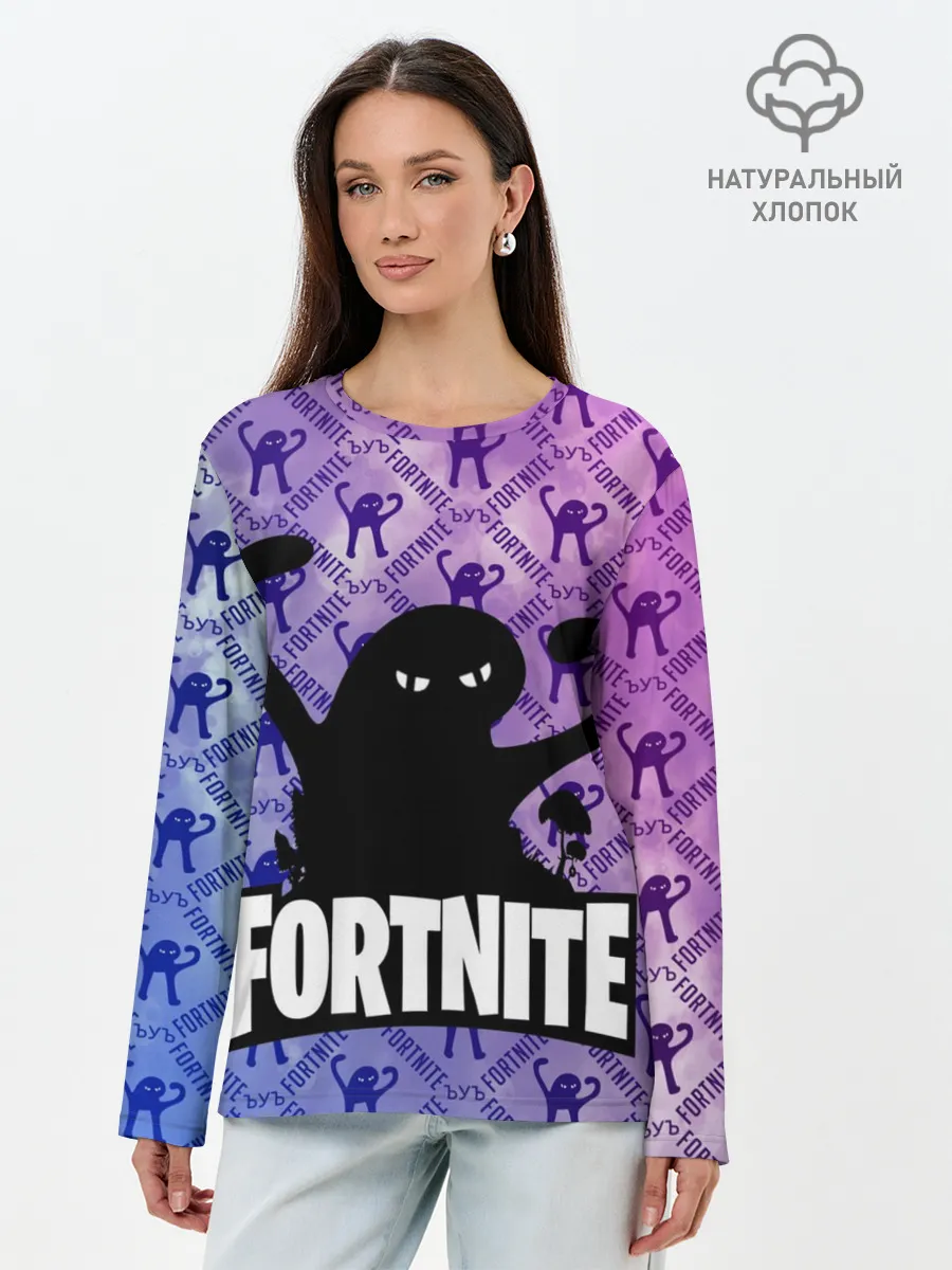 Лонгслив женский. Хлопок / ЪУЪ FORTNITE