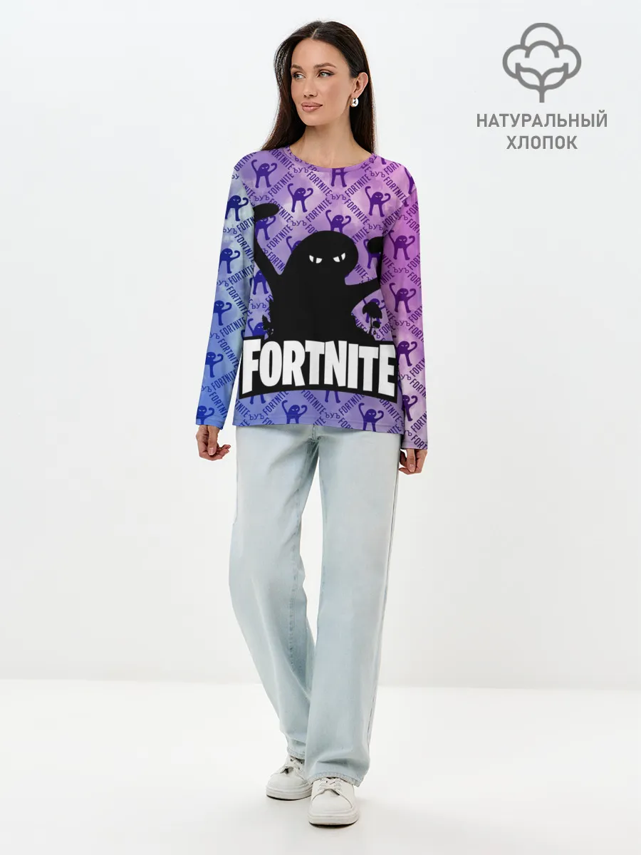 Лонгслив женский. Хлопок / ЪУЪ FORTNITE