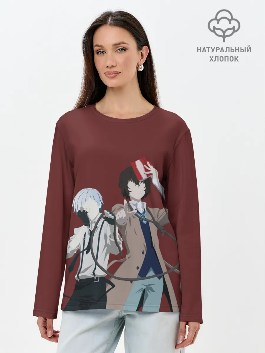 Лонгслив женский. Хлопок / Atsushi Nakajima & Osamu Dazai