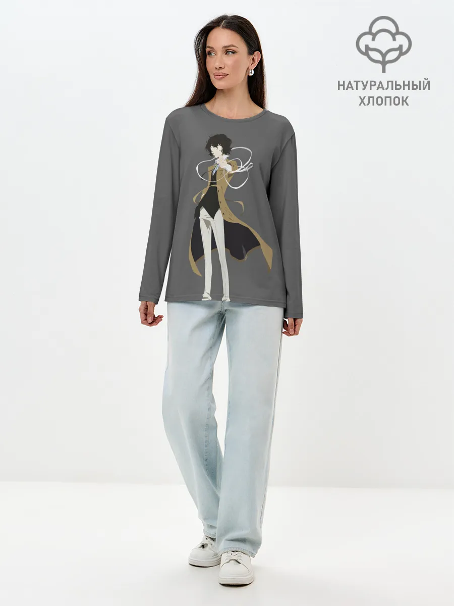 Лонгслив женский. Хлопок / Осаму Дазай