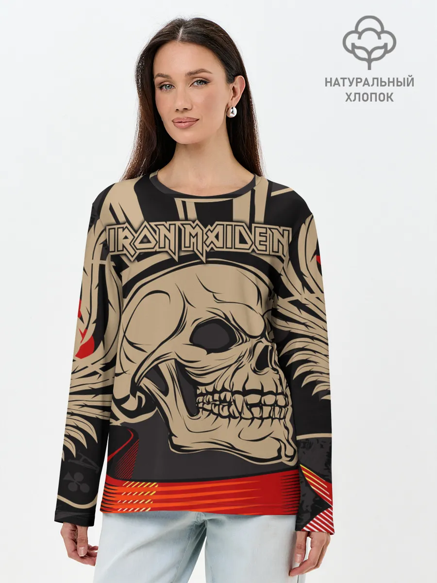 Лонгслив женский. Хлопок / Iron Maiden
