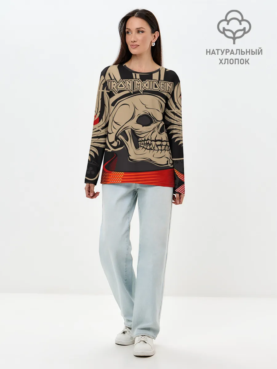 Лонгслив женский. Хлопок / Iron Maiden