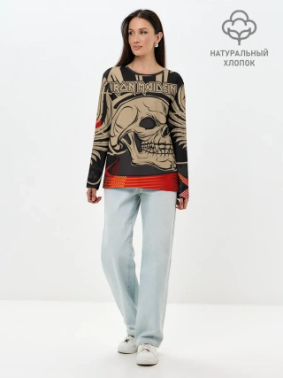 Лонгслив женский. Хлопок / Iron Maiden