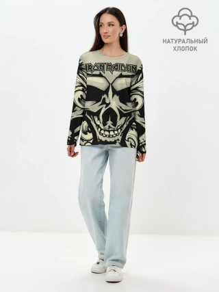 Лонгслив женский. Хлопок / Iron Maiden