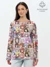 Лонгслив женский. Хлопок / MANY FACES OF ANIME GIRLS