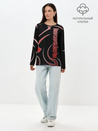 Лонгслив женский. Хлопок / Iron Maiden