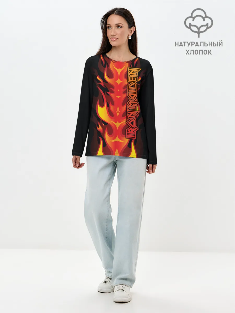 Лонгслив женский. Хлопок / Iron Maiden