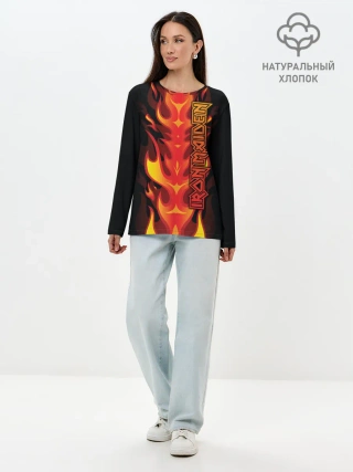 Лонгслив женский. Хлопок / Iron Maiden