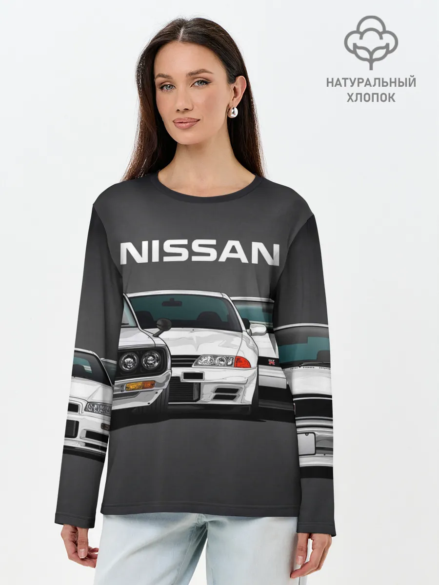 Лонгслив женский. Хлопок / NISSAN | НИССАН