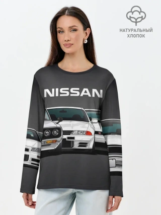 Лонгслив женский. Хлопок / NISSAN | НИССАН
