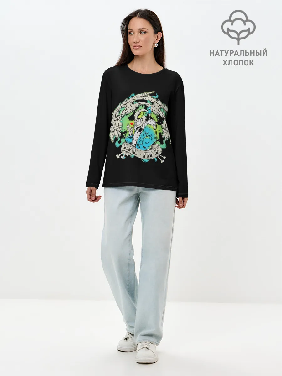 Лонгслив женский. Хлопок / Undertale.