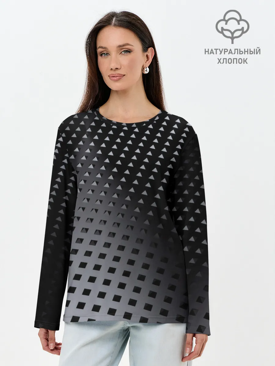 Лонгслив женский. Хлопок / Текстура.