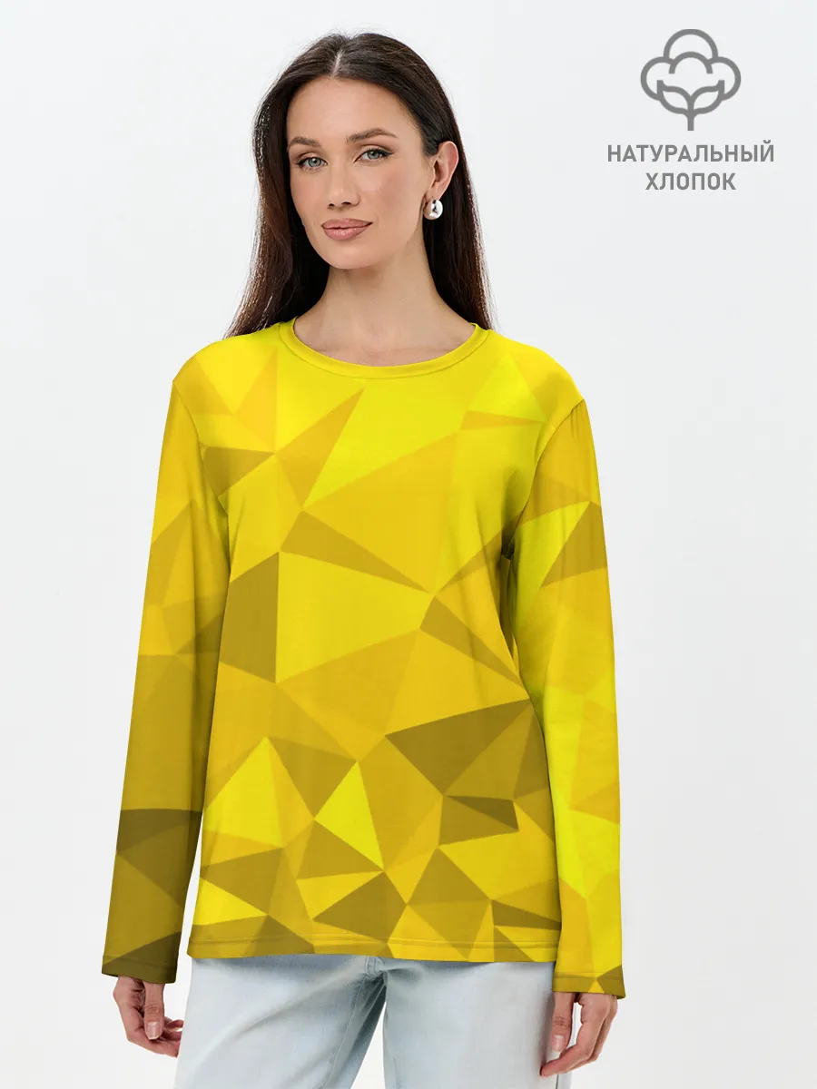Лонгслив женский. Хлопок / YELLOW ABSTRACT