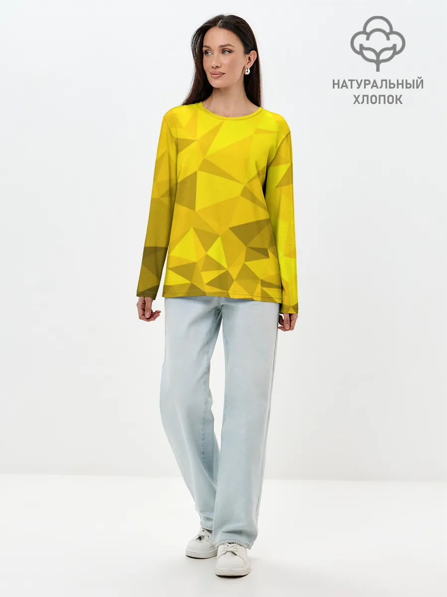 Лонгслив женский. Хлопок / YELLOW ABSTRACT
