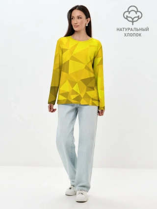 Лонгслив женский. Хлопок / YELLOW ABSTRACT