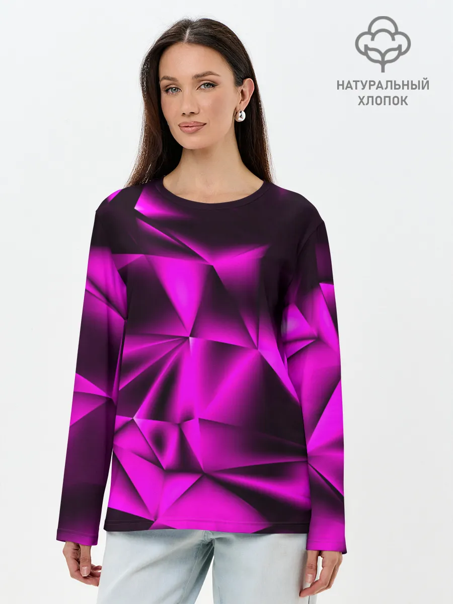Лонгслив женский. Хлопок / НЕОНОВАЯ ТЕКСТУРА